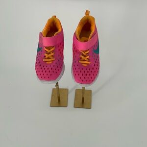 Nike Pink Blue Orange Girls Size 3Y Running Shoes